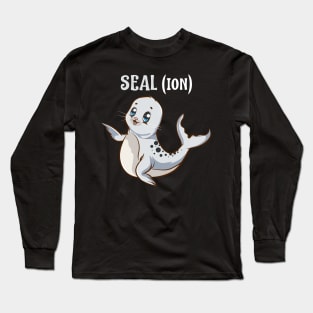 Seal(ion) Sea Lion Pun Funny Baby Sealion Pun Long Sleeve T-Shirt